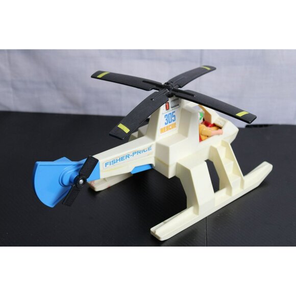 Vintage Fisher Price Rescue Helicopter 305 - Picture 4 of 9